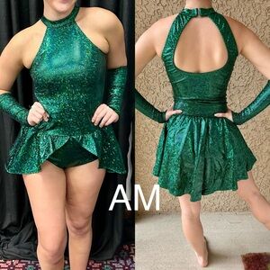 Green Sequin Dance Costume